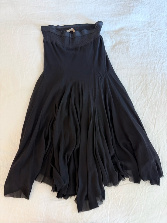 Rick Owens Dresses & Skirts - Rick Owens Sparrows FW 2002 Black Silk Chiffon Midi/Maxi Skirt